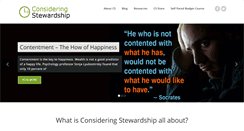 Desktop Screenshot of consideringstewardship.com