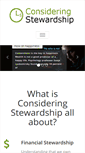 Mobile Screenshot of consideringstewardship.com