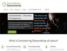 Tablet Screenshot of consideringstewardship.com